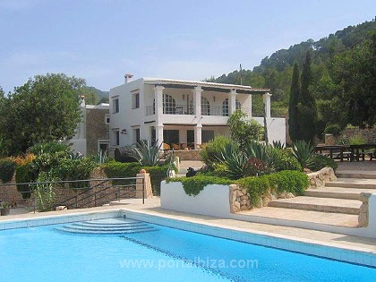 Rear side of the villa