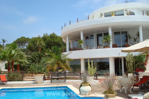 Cala Tarida Designer villa with beautiful sea view