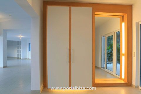 View from 1 of 5 bedrooms into the living room