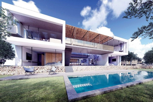 Exterior view with pool