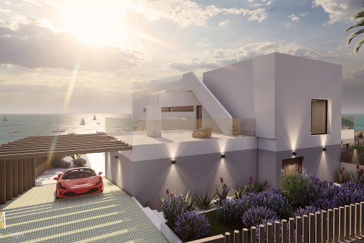 Wonderful, newly built luxurious villa in Es Cubells with sea views